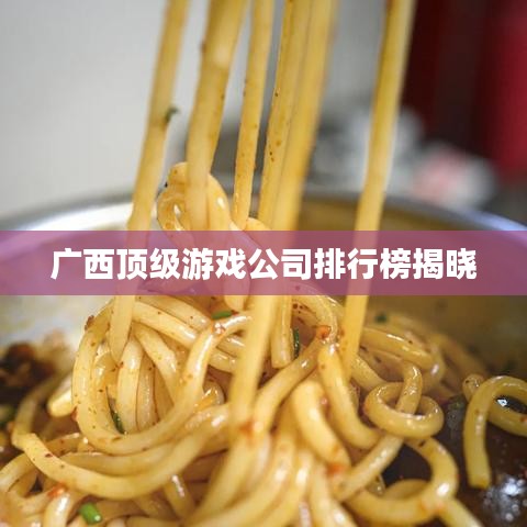 廣西頂級(jí)游戲公司排行榜揭曉