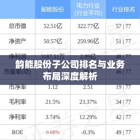 韻能股份子公司排名與業(yè)務(wù)布局深度解析