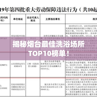 揭秘?zé)熍_(tái)最佳洗浴場(chǎng)所TOP10榜單！