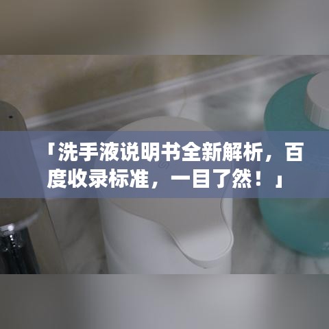 「洗手液說明書全新解析，百度收錄標(biāo)準，一目了然！」