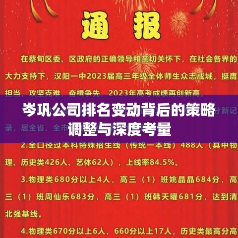 岑鞏公司排名變動(dòng)背后的策略調(diào)整與深度考量