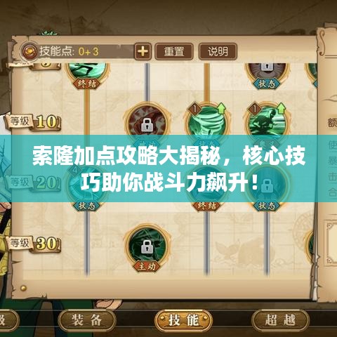 索隆加點(diǎn)攻略大揭秘，核心技巧助你戰(zhàn)斗力飆升！