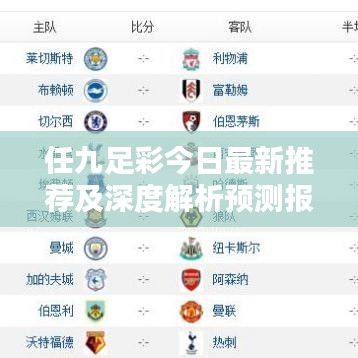任九足彩今日最新推薦及深度解析預測報告