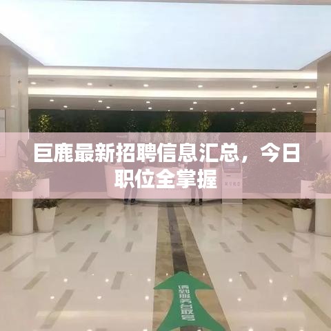 巨鹿最新招聘信息匯總，今日職位全掌握