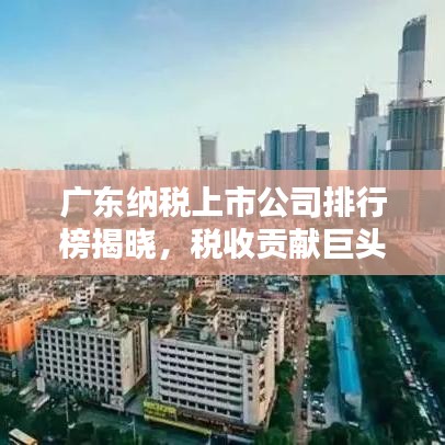 廣東納稅上市公司排行榜揭曉，稅收貢獻(xiàn)巨頭大揭秘！