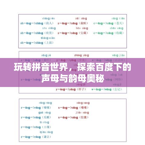玩轉(zhuǎn)拼音世界，探索百度下的聲母與韻母奧秘