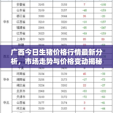 廣西今日生豬價格行情最新分析，市場走勢與價格變動揭秘！