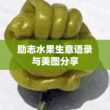 勵(lì)志水果生意語錄與美圖分享