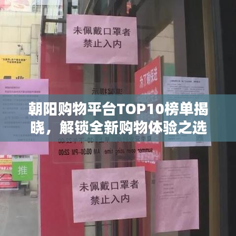 朝陽購物平臺TOP10榜單揭曉，解鎖全新購物體驗(yàn)之選