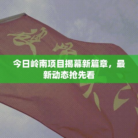 今日嶺南項目揭幕新篇章，最新動態(tài)搶先看