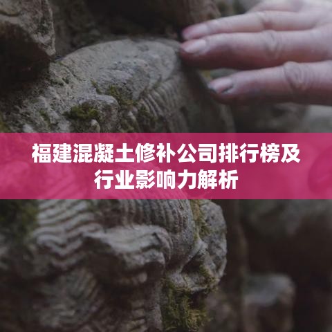 福建混凝土修補公司排行榜及行業(yè)影響力解析