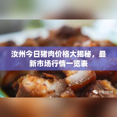 汝州今日豬肉價(jià)格大揭秘，最新市場(chǎng)行情一覽表