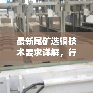 最新尾礦選銅技術(shù)要求詳解，行業(yè)標(biāo)準(zhǔn)解讀