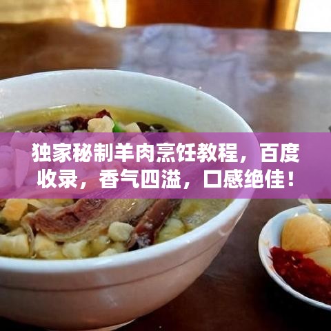 獨(dú)家秘制羊肉烹飪教程，百度收錄，香氣四溢，口感絕佳！