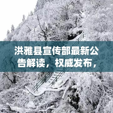 洪雅縣宣傳部最新公告解讀，權(quán)威發(fā)布，深度剖析！