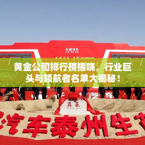 黃金公司排行榜揭曉，行業(yè)巨頭與領(lǐng)航者名單大揭秘！