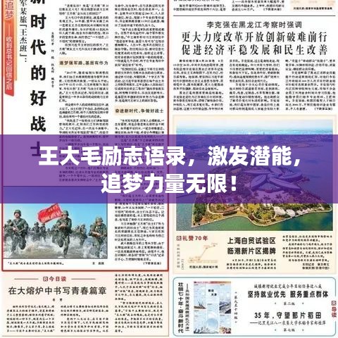 王大毛勵(lì)志語(yǔ)錄，激發(fā)潛能，追夢(mèng)力量無(wú)限！