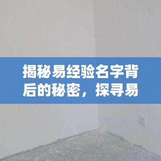 揭秘易經(jīng)驗(yàn)名字背后的秘密，探尋易經(jīng)智慧與百度技術(shù)的獨(dú)特魅力
