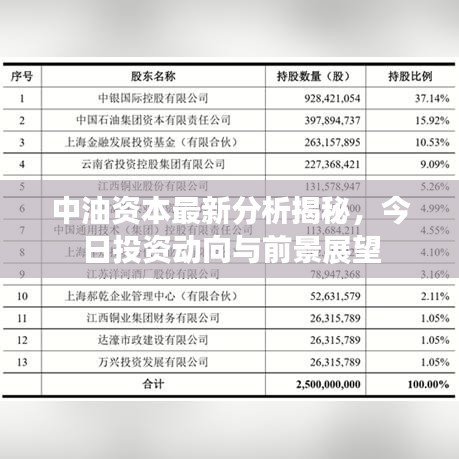 中油資本最新分析揭秘，今日投資動(dòng)向與前景展望